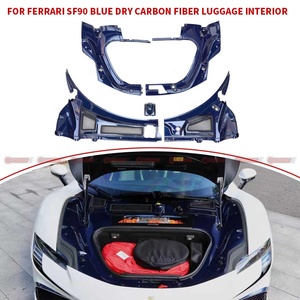 Kit Interior de Maletero Azul para Auto, Estilo OEM, en Fibra de Carbono Seca, Precio de Fábrica, para Ferrari SF90 - Product Image 4