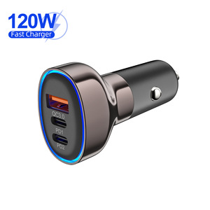 Nouveau chargeur de voiture universel ACC Electroplating Blu-ray USB-A 60W à charge rapide avec prise de conversion pour allume-cigare - Product Image 3