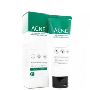 Crema limpiadora para la piel del acné y poros ALGUNOS DE AHA BHA PHA 30 Days Miracle Acne Clear Foam 3,38 Oz. 100mL DHL UPS