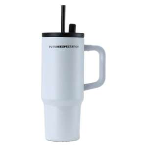 Di alta qualità moderna 316 in acciaio inox vuoto isolato viaggio tazza di grande capacità maniglia portatile caffè & tazza di acqua con paglia - Product Image 5