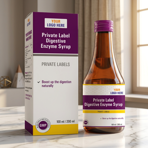 High Quality Pineapple Flavored Adult Healthcare Supplement Digestive Enzyme Syrup GMP Certified Private Labelling Gujarat - Product Image 1