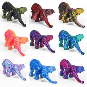 Figurine d'éléphant africain imprimée en 3D avec articulations mobiles, modèle créatif, jouet de collection, ornement artisanal, nouveauté transfrontalière 1:1 - Product Image 3