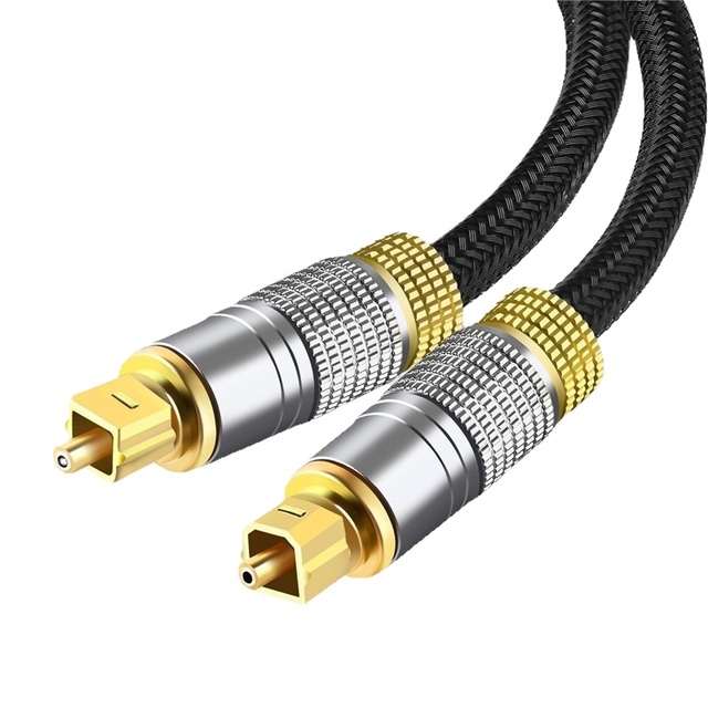 Digital Optical Fiber Black Audio Cable, 5.1-channel TV Power Amplifier Audio Optical Fiber Connection Cable, SPDIF Output Cable