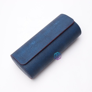 Bán buôn 3 khe cắm Vòng PU hộp đồng hồ màu đen da du lịch xách tay đồng hồ trường hợp hộp - Product Image 3