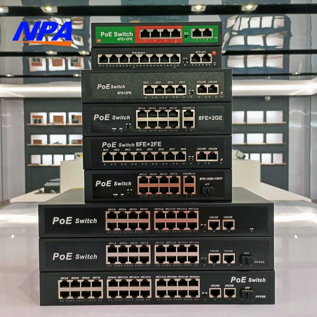 Factory Price POE SWITCH ANPA Factory ODM/OEM 4 8 16 24 Port 10/100m  Ethernet Switch 10/100/1000m CCTV  in Stock