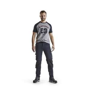 BLAKLADER - 198916448699D112 Pantalón Craftsman Elástico en 4 direcciones sin bolsillos para uñas X1900 PANTALONES DE TRABAJO azul marino oscuro/negro - Product Image 3