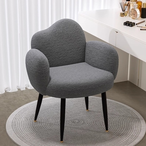 Modern Lounge <strong>Chair</strong> 6 <strong>Chairs</strong> Dining Room Living Room Bedroom Home <strong>Office</strong> Metal Frame <strong>Green</strong> Lambskin Accent with Armrest - Product Image 2