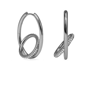 เครื่องประดับแต่งงาน milskye ชุดคู่ทำจากทองเหลืองชุบทอง18K ต่างหูห่วง - Product Image 3