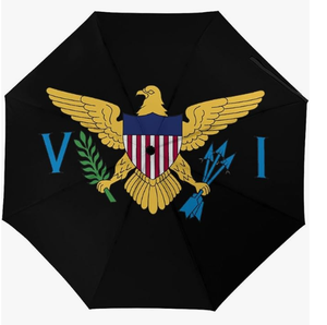 Parapluie drapeau de Saint-<span class=keywords><strong>Vincent</strong></span>-et-les-Grenadines, imperméable, automatique, pour l'extérieur, avec bouton d'ouverture et de fermeture automatiques, revêtement anti-UV - Product Image 6