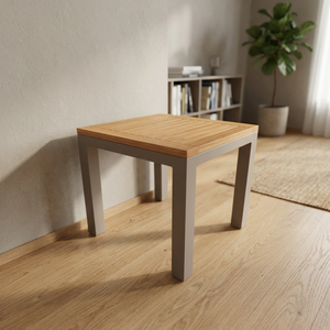Tabouret en bois moderne industriel réglable - Construction en bois massif pour la maison, le bar et la cuisine - Product Image 3