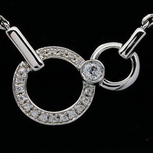 Collar artesanal de oro macizo de 9K/14K/18K con doble anillo entrelazado y diseño de órbita entrecruzada para joyería de lujo diaria. - Product Image 3