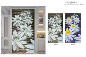 Carreaux de mosaïque en verre modernes de 80x160cm, carré de 36x72 pouces, décoration murale intérieure d'hôtel, solution de conception graphique de villa élégante