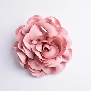 Hot Sale Large Rose Brooch Handcrafted Satin Ornaments Party Fashion Accessories Style Flower Direct Europe