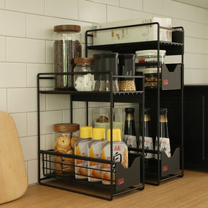 Maximiza el Espacio Vertical con un Estante Deslizable Magnético de Doble Nivel para Almacenamiento en la Cocina - Product Image 2