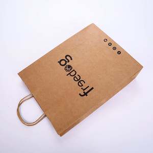 Sac en papier kraft brun avec logo exclusif personnalisé pour vous, sac de centre commercial pour magasin de vêtements - Product Image 6