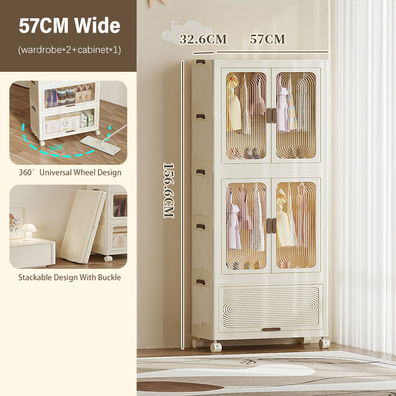 Armoire 57cm-2 + 1 armoire blanche
