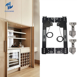 Thiết Kế Hiện Đại Gấp Hidden Đu Cửa Phần Cứng Thép Bóng Mang Giấu Trượt Hệ Thống Đường Sắt Cho Phòng Ngủ Ứng Dụng - Product Image 1