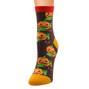 Crew Winter Halloween Horror Crazy Nouveauté Chaussettes Crâne Grande Bouche Momie Motif Trick or Treat - Product Image 5