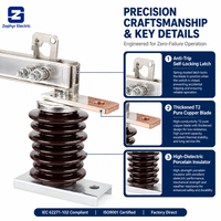 Sectionneur extérieur haute tension 10kV 12kV de type porcelaine pour réseau de distribution utilitaire