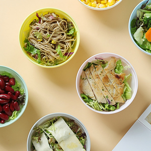 Ensemble <span class=keywords><strong>de</strong></span> 6 bols en plastique empilables aux couleurs pastel, résistants aux chocs et lavables au lave-vaisselle, pour enfants et adultes - Product Image 4