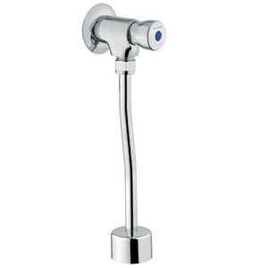 Robinet d'urinoir mural à bouton-poussoir chromé avec arrêt programmé - Product Image 1