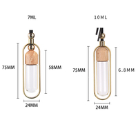 Diffuseur d'huiles essentielles pour voiture, flacon en verre vide, diffuseur d'huiles essentielles en verre transparent, parfum d'aromathérapie, pendentif en verre