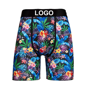Boxers mi-hauts imprimés CELINNE pour hommes, en spandex et polyester respirant, motif tricoté - Product Image 1