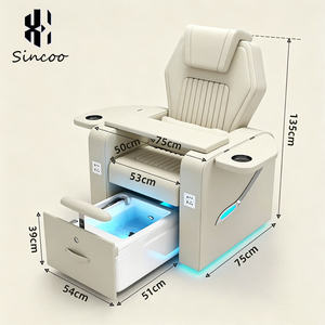 Manufacturer Professional Spa Pedicure <b>Massage</b> Chair with 7 Color LED Lamp Manual Drainag PU Material Nail Beauty Foot <b>Sofa</b> - Product Image 6