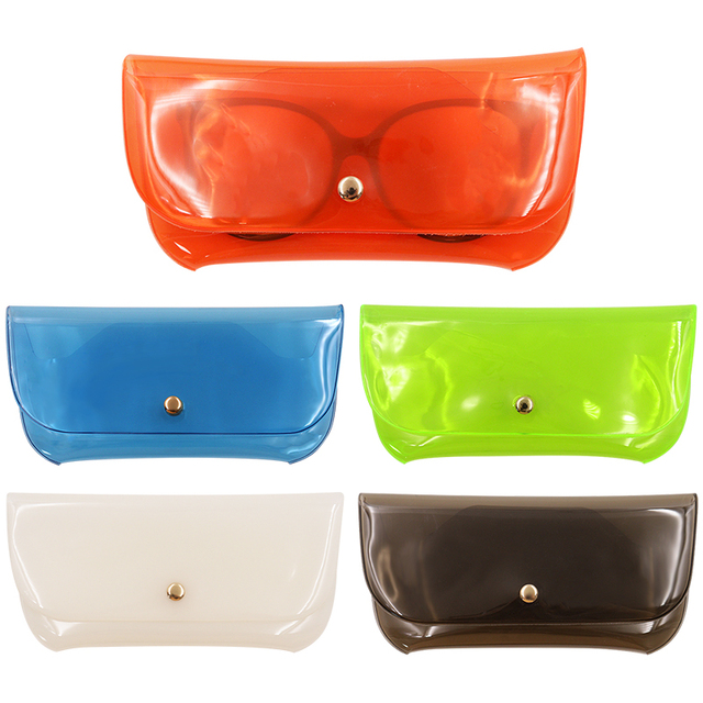 Stock PVC Portable Glasses Bag Convenient Fashionable Pure Color Sunglasses Case Waterproof Creative Glasses Storage Bag