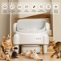 Bac à litière automatique pour chat en plastique à ouverture supérieure, capacité de 10 kg, écologique, protection par capteur de sécurité