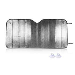 Parasole anteriori auto 130x60cm 2 ventose in alluminio ripiegabili in PVC per parabrezza a scomparsa modello 024896 - Product Image 1