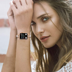 Bracelet en acier inoxydable à double trèfle à quatre feuilles <span class=keywords><strong>pour</strong></span> <span class=keywords><strong>Apple</strong></span> <span class=keywords><strong>Watch</strong></span> Series 11 10 9 <span class=keywords><strong>SE</strong></span> Ultra 3 2 <span class=keywords><strong>pour</strong></span> femmes - Product Image 5