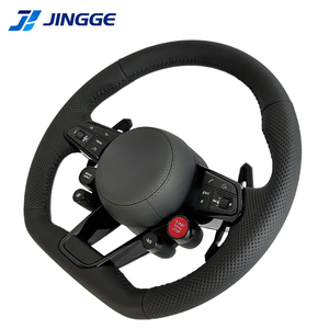 Volant sport en cuir véritable et fibre de carbone personnalisé à 4 branches pour <span class=keywords><strong>Audi</strong></span> R8 A3 A4 A5 A6 A7 S3 S5 Q5 Q7 TT TTs RS RS3 RS5 RS6 RS7 A1 A8 - Product Image 4