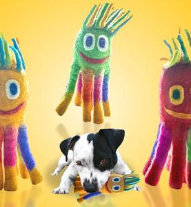 Giocattoli per Cani in Lana Feltrata Colorata - Set <span class=keywords><strong>di</strong></span> Giocattoli Allegri, Sicuri e Morbidi per Cani da Interno per Battaglie, Inseguimenti e Divertimento - Product Image 6