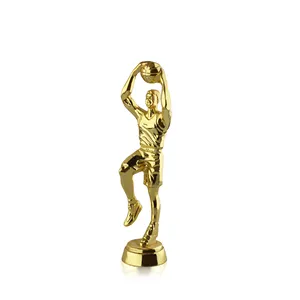 새로운 디자인 농구 트로피 수상 사용자 정의 플레이 농구 동상 조각 수상 금속 트로피 컵