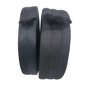 Custom black padding Nylon/polyester webbing padded nylon webbing for bag strap