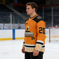 OEM y ODM poliéster personalizado bordado aparejos sarga uniforme de hockey sobre hielo totalmente sublimación desgaste de hockey sobre hielo
