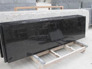 กาแลคซีหินแกรนิตสีดำขัดเงาละเอียดราคาถูกสำหรับเคาน์เตอร์ครัวด้านบนและมีความยืดหยุ่นพร้อมการปรับแต่ง - Product Image 6