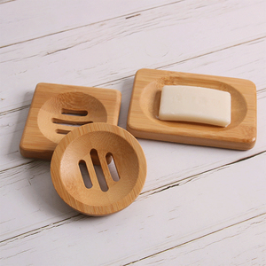 Wholesale High Quality Unique Square Round Bamboo <strong>Soap</strong> Dish <strong>Soap</strong> <strong>Holder</strong> with Drain for Bathroom - Product Image 3