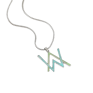 Collar <span class=keywords><strong>Alan</strong></span> Walker con Colgante Luminoso Electrónico que Brilla en la Oscuridad, Estilo Hip-hop para Discoteca - Product Image 1