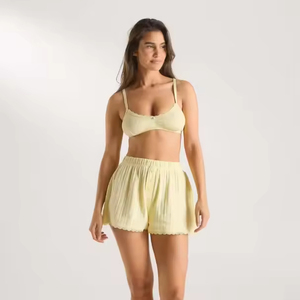 Conjuntos de Pijamas Personalizados para Mujer, 100% Algodón, con Cordón Ajustable, Suaves y Transpirables para Invierno, con Camiseta Tipo Cárdigan y Pantalones Cortos - Product Image 4