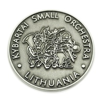 Recuerdo marino personalizado, monedas de desafío de Metal antiguo conmemorativo, antiguo, plateado, coleccionable, 2 euro, a la venta
