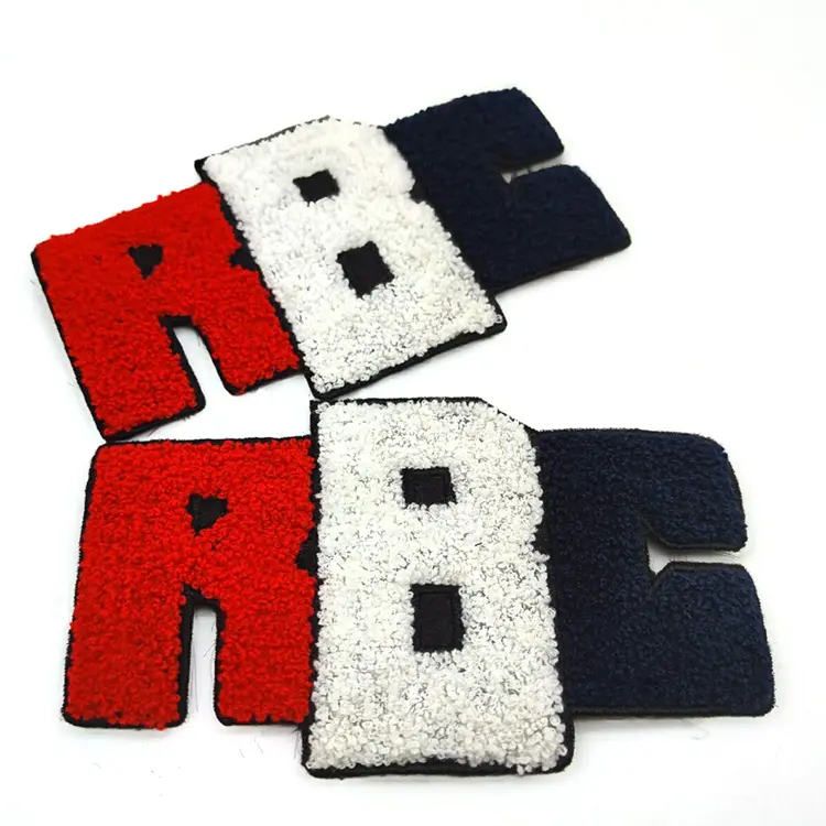 Chenille Varsity Letters Iron On Patches Wholesale Custom Embroidery Letter Chenille Patches