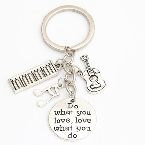 Llavero Decorativo Creativo para Colgar, con <span class=keywords><strong>la</strong></span> Frase 'Haz lo <span class=keywords><strong>que</strong></span> Amas, Amas lo <span class=keywords><strong>que</strong></span> Haces', con Notas Musicales, Guitarra, Piano - Product Image 2