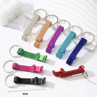 Flesopener Bling Sleutelhanger Diamant Strass Zelfverdedigingsset Accessoires Multi-Color Mini Bar Bierflesopeners Sleutelhangers