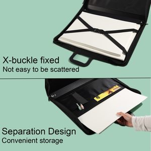 Sanat <span class=keywords><strong>PP</strong></span> malzeme için fermuar Leger dosya çantası ile sanat portföy klasörü buzlu hissediyorum 11x17 sanatçı belge çantası - Product Image 5