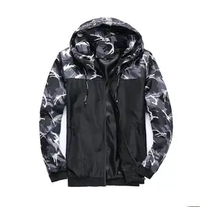 Männer weibliche Camo Wind breaker Sport jacke Nylon für Männer Mode Jacken mit Hoodie für den Frühling Herbst