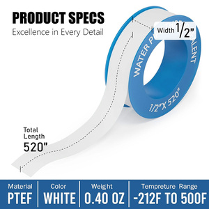 <span class=keywords><strong>Ruban</strong></span> d'étanchéité en PTFE - 20 mm x 0,1 mm x 20 m - Étanchéité des tuyaux - Rouleau de qualité professionnelle - Product Image 3