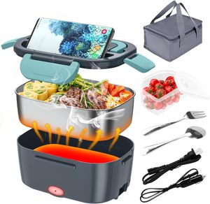 2.4L Stainless Steel Electric Lunch Box 350W Portable Quick Heating Food Heater Wholesale <b>Cooking</b> Warmth for Household Outdoor - Product Image 2