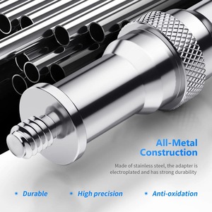 <span class=keywords><strong>Neewer</strong></span> <span class=keywords><strong>2</strong></span>/3 Pièces Standard 1/4 3/8 Métal Mâle Convertisseur Vis Filetée Adaptateur Spigot Stud Caméra Accessoires pour Studio Light - Product Image 5